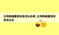 公司网络遭到攻击怎么办呢_公司网络遭到攻击怎么办