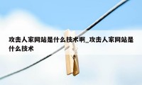 攻击人家网站是什么技术啊_攻击人家网站是什么技术