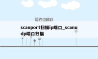 scanport扫描ip端口_scanudp端口扫描