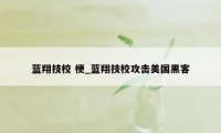 蓝翔技校 梗_蓝翔技校攻击美国黑客