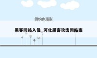 黑客网站入侵_河北黑客攻击网站案