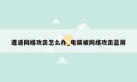 遭遇网络攻击怎么办_电脑被网络攻击蓝屏