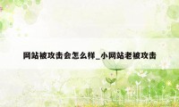 网站被攻击会怎么样_小网站老被攻击