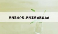 天网系统介绍_天网系统被黑客攻击