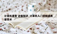 计算机黑客 必备知识_计算机入门到精通黑客技术