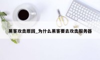 黑客攻击原因_为什么黑客要去攻击服务器